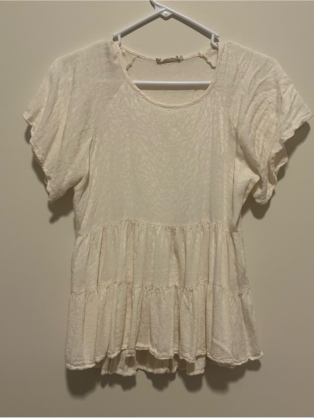 Altar’d State Leopard print cream top women’s Extra Small
